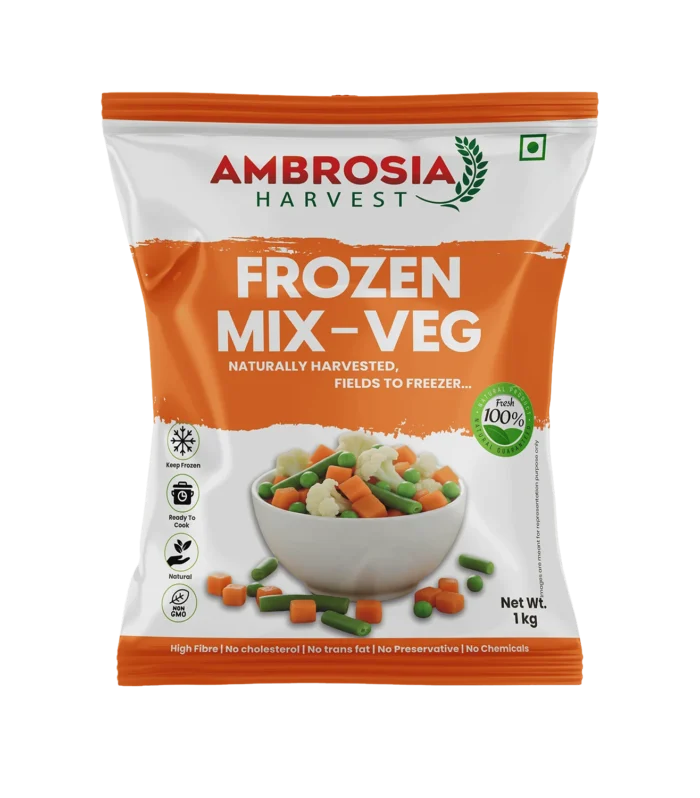 Ambrosia Harvest’s Frozen Mix Veg 1kgNet Wt.